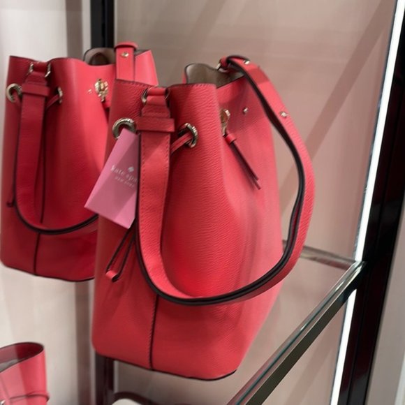 Kate Spade Marti Large Bucket Bag Dark Watermelon Gelato - Picture 7 of 16